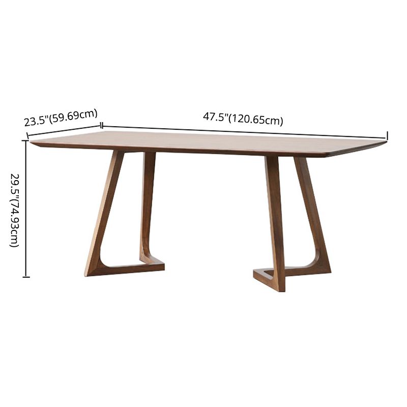 Fixed Minimalist Solid Wood Top Kitchen Table Set of Brown for Dining Room Clearhalo 'Dining Room Sets' 'Dining Tables & Seating' 'dining_room_set' 'Furniture' 'furniture_dining_room_set' 'Kitchen & Dining Furniture' 'kitchen&dining_furn' 'kitchen' 1200x1200_670e80c3-ec74-4b15-ab11-a7c884c2a341