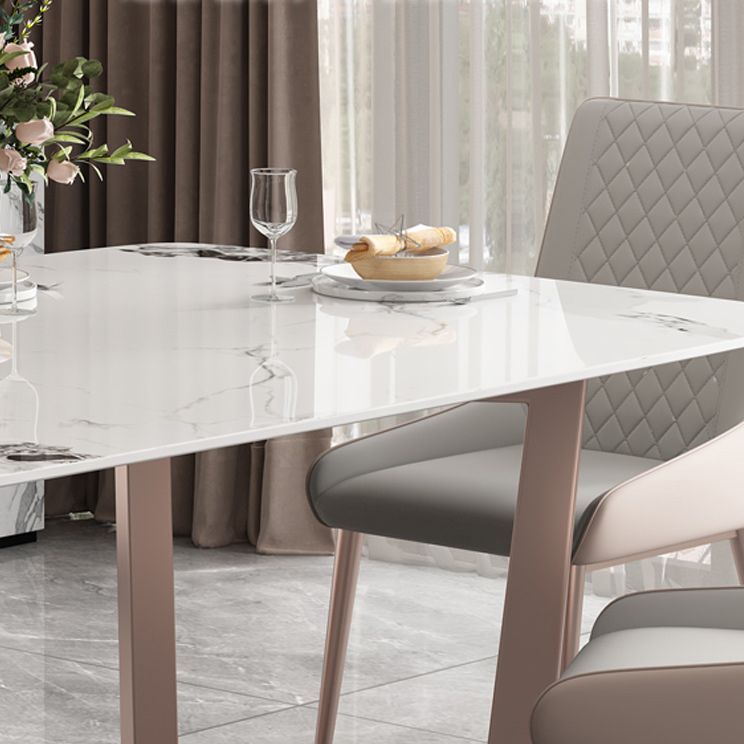 Traditional Luxury Dining Table Rectangle Sintered Stone Trestle Base Table Clearhalo ' dining_table' 'Dining Tables & Seating' 'Dining Tables' 'furn' 'furn_dining_table' 'Furniture' 'furniture_dining_table' 'Kitchen & Dining Furniture' 'kitchen&dining_furn' 'kitchen' 'kitchen_dining_table' 1200x1200_671029eb-f31f-4081-924b-7e334b9254b8