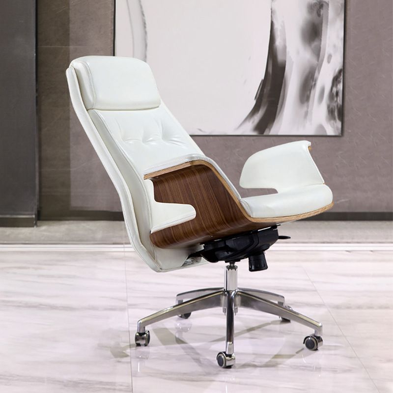 27" Wide Contemporary Managers Chair Tufted Leather Executive Chair Clearhalo 'furn' 'furn_office_chair' 'Furniture' 'Office Chairs' 'Office Furniture' 'office_chair' 1200x1200_67104148-5317-434f-90c6-2b30dca47924