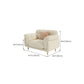 Contemporary Fabric Tufted Flared Arm Living Room Standard Seating