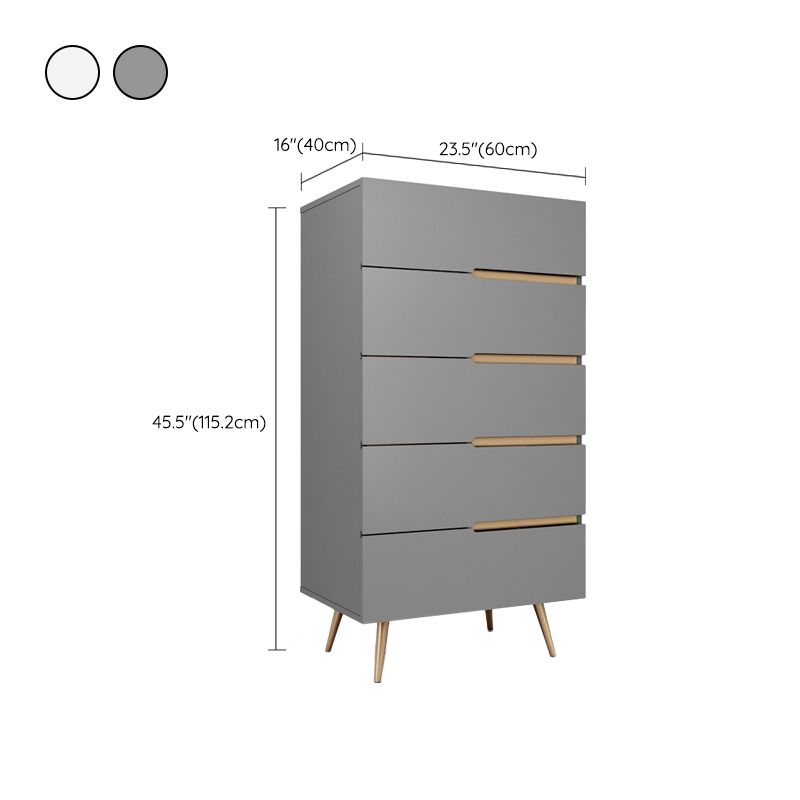 Cassettiera portaoggetti Glam realizzata in legno con 3/4/5 cassetti