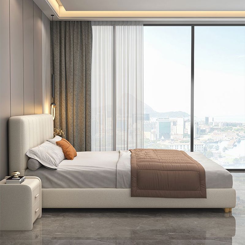 Letto in legno in legno glam Fucice in fico del letto standard con gambe per camera da letto