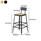 Industrial 1/7/12 Pieces Bar Table Set Rectangle Pine Wood Counter Table with High Stools Clearhalo 'Bar Furniture' 'furn' 'furn_home_bar_bar_sets' 'Furniture' 'Home Bars & Bar Sets' 'home_bar_bar_sets' 'Kitchen & Dining Furniture' 1200x1200_67171d7b-e90c-4e44-b4ba-ca177aecc020