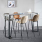 Industrial Grey Stone Pub Bar Table Indoor Iron Bar Dining Table with Double Pedestal Clearhalo 'Bar Furniture' 'Bar Tables' 'bar_tables' 'furn' 'furn_bar_tables' 'Furniture' 'furniture_bar_tables' 'Kitchen & Dining Furniture' 1200x1200_6718cca6-4a8b-4d85-bda0-ee9df8f21cf3