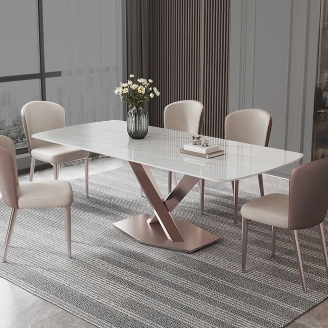 Modern 1/4/5/7 Pieces Scalable Dinette Set with Sintered Stone Rectangle Dining Table Set Clearhalo 'Dining Room Sets' 'Dining Tables & Seating' 'dining_room_set' 'furn' 'furn_dining_room_set' 'Furniture' 'furniture_dining_room_set' 'Kitchen & Dining Furniture' 1200x1200_67196eef-46e8-4801-9a91-c3782435279b