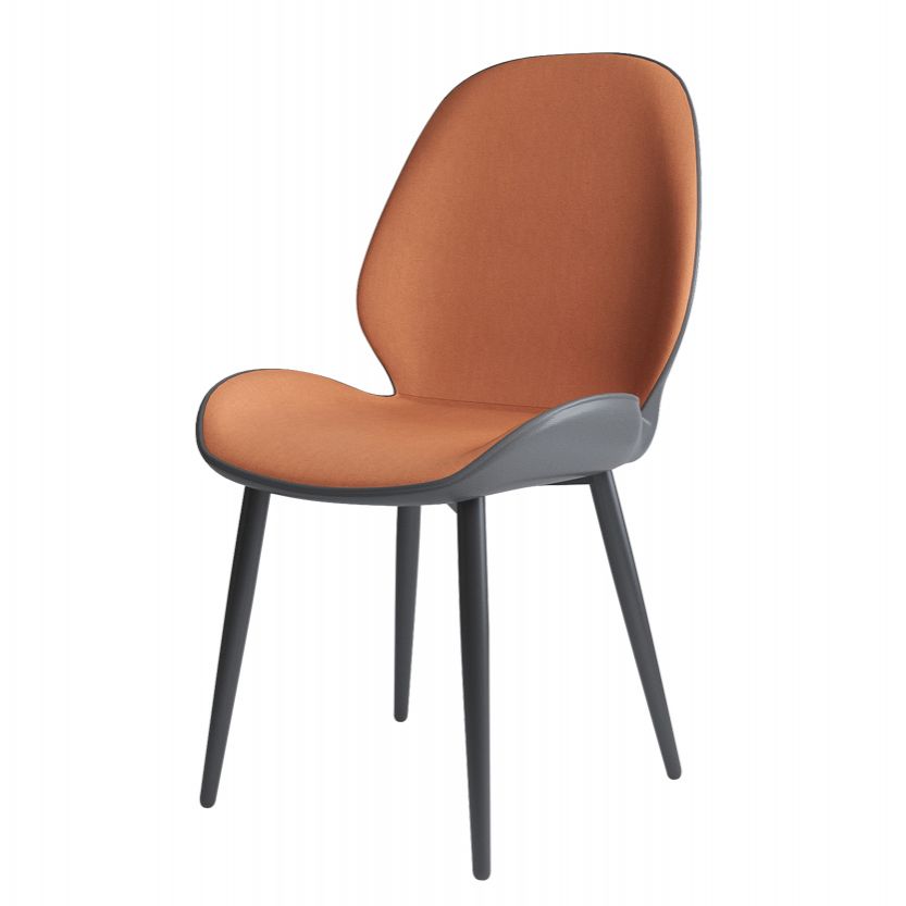 Contemporary Indoor-Outdoor Metal Chair Home Wingback Armless Side Chair Clearhalo ' kitchen&dining_furn' 'Dining Chairs' 'Dining Tables & Seating' 'dining_chair' 'furn' 'furn_dining_chair' 'Furniture' 'furniture_dining_chair' 'Kitchen & Dining Furniture' 'kitchen' 1200x1200_671b3e76-3256-4db6-baaf-f1f3beb1163b