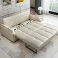 Faux leather Sleeper Sofa White Sofa Bed with Pillow Back, 37.40" Wide