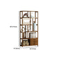 Contemporary Brown Etagere Libro scaffale aperto libreria verticale con cassetti