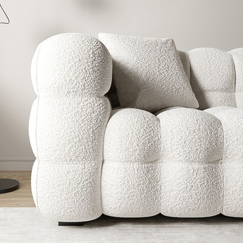 Sofa with Pillow Back with Wool/imitation Leather Beige Cushions Clearhalo 'furn' 'furn_sofas' 'Furniture' 'furniture_sofas' 'kitchen' 'kitchen_sofas' 'Living Room Furniture' 'Sofa' 'sofas' 1200x1200_671ee037-33af-4855-8403-52386115047d