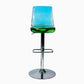 Low Back Armless Adjustable Height Swivel Bar Stool with Footrest