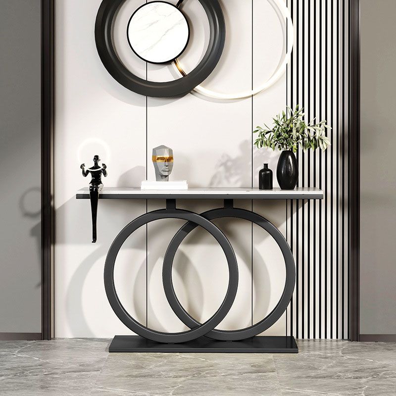 Tavolo da divano console in pietra moderna tavolo da rettangolo di rettangolo per sala