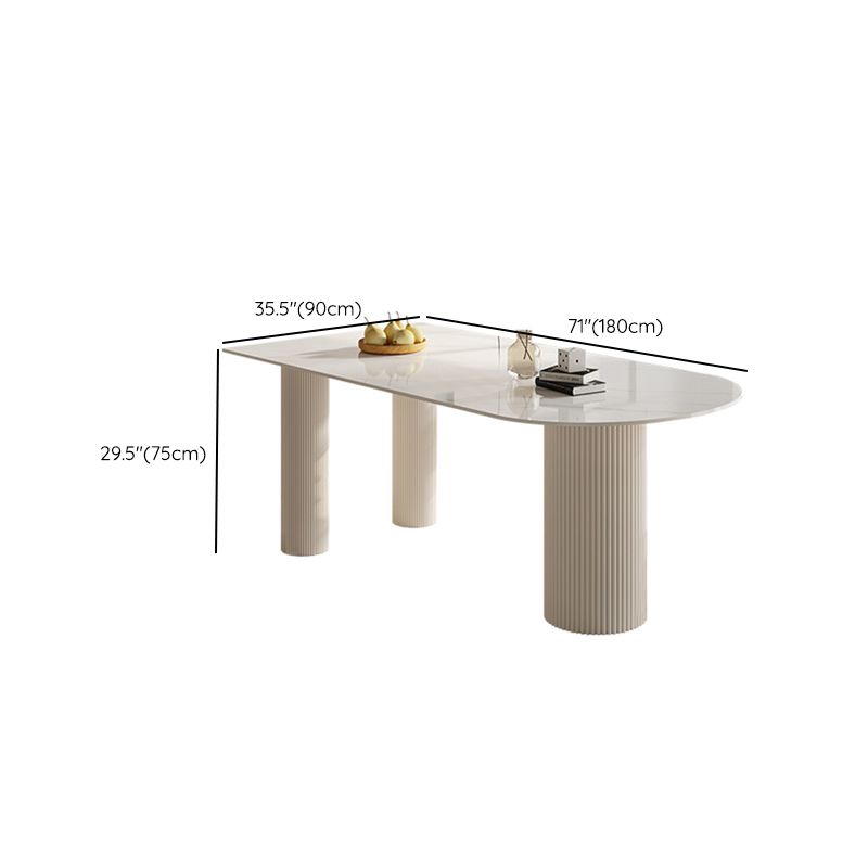 Modern Irregular Shape Table Sintered Stone Top Table with 3 Legs Clearhalo 'Dining Tables & Seating' 'Dining Tables' 'dining_table' 'furn' 'furn_dining_table' 'Furniture' 'Kitchen & Dining Furniture' 1200x1200_67224aed-16b1-4032-933a-95b0a9b84817