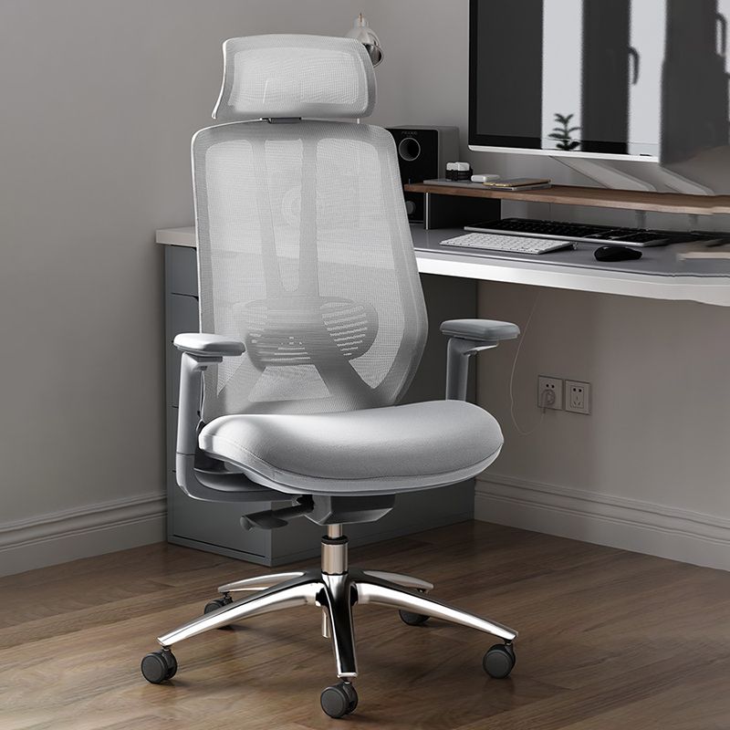 Mesh Swivel Ergonomic Chair Fixed Arms Adjustable Seat Height Office Chair Clearhalo 'furn' 'furn_office_chair' 'Furniture' 'Office Chairs' 'Office Furniture' 'office_chair' 1200x1200_6723e293-e973-4c6e-9fa2-e38bea5a4ed9