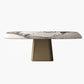 Traditional Luxury Rectangle Dining Table Stone Top Pedestal Casual Dining Table Clearhalo 'Dining Tables & Seating' 'Dining Tables' 'dining_table' 'furn' 'furn_dining_table' 'Furniture' 'Kitchen & Dining Furniture' 1200x1200_67253102-6c9b-4a0a-997d-01d27210ccb0