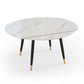 Traditional Luxury Round Drop-Leaf Dining Table Stone Furniture for Dining Room Clearhalo ' dining_table' 'Dining Tables & Seating' 'Dining Tables' 'furn' 'furn_dining_table' 'Furniture' 'furniture_dining_table' 'Kitchen & Dining Furniture' 'kitchen&dining_furn' 'kitchen' 'kitchen_dining_table' 1200x1200_672601f9-4d1f-4126-bb59-4a7e1996f6c9
