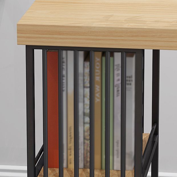 Solid Wood Counter Table with Rectangle Table Top Double Pedestal Table - 41.3" H Clearhalo 'Bar Furniture' 'Bar Tables' 'bar_tables' 'furn' 'furn_bar_tables' 'Furniture' 'furniture_bar_tables' 'Kitchen & Dining Furniture' 1200x1200_6727e9c1-a2f7-4ee6-a4a7-d4a5c969e112