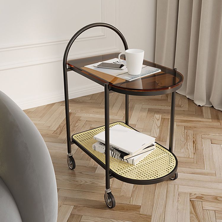 Cama de almacenamiento abierto mesita de noche gabinete moderno para dormitorio