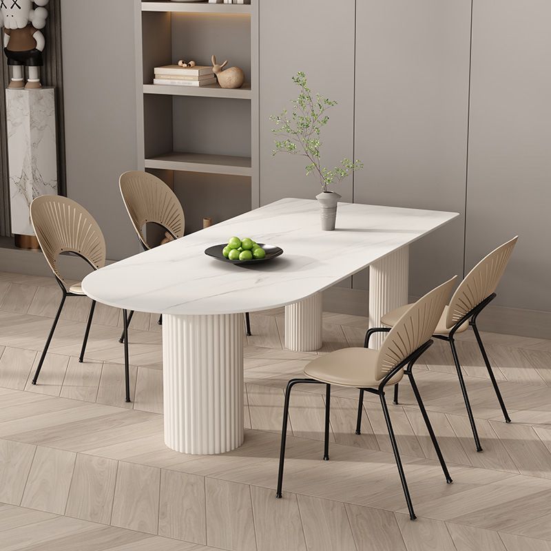 Freeform Sintered Stone Dining Table Modern Furniture with Tripod Base