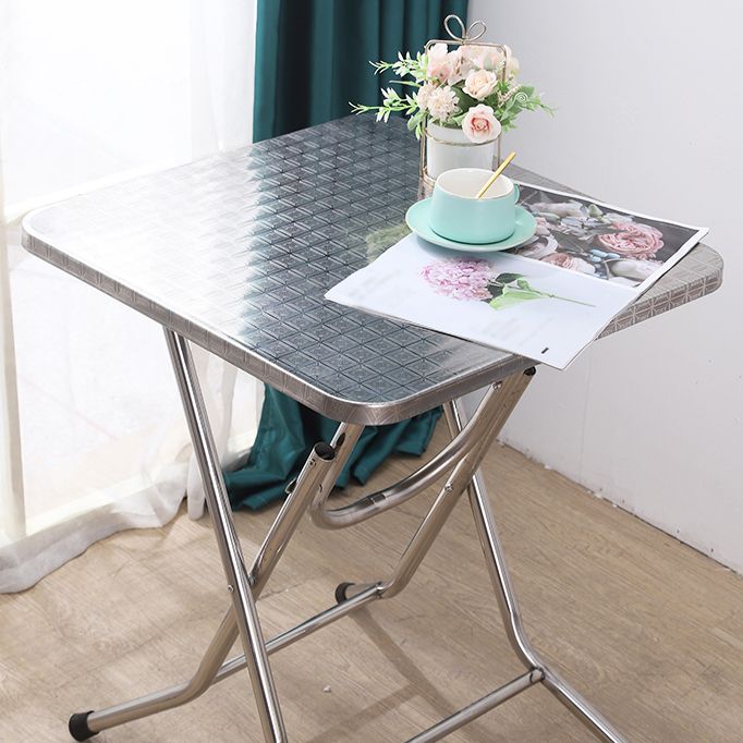 Industrial Style Dining Table Stainless Steel Dining Table for Home Use Clearhalo ' dining_table' 'Dining Tables & Seating' 'Dining Tables' 'furn' 'furn_dining_table' 'Furniture' 'furniture_dining_table' 'Kitchen & Dining Furniture' 'kitchen&dining_furn' 'kitchen' 'kitchen_dining_table' 1200x1200_672bcc13-64dc-40e5-ae5d-72dcdc7612de