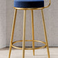 Glam Armless Backrest Counter Stool Iron Counter Stool with Cushion and Pedal Clearhalo 'Bar Furniture' 'Bar Stools' 'bar_stools' 'furn' 'furn_bar_stools' 'Furniture' 'Kitchen & Dining Furniture' 1200x1200_672d51ab-f49d-41c9-a70f-f649c206c742
