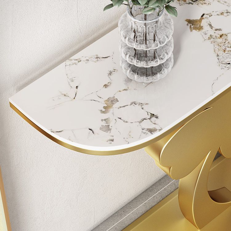 Tavolo console mezza luna glam tavolo accento resistente a graffi per Hall