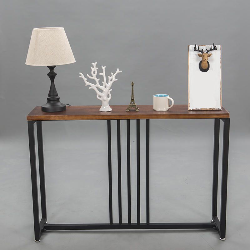 Tabla de consola de rectángulo de madera sólida 29.53 pulgadas de altura con 1 estante