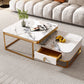 Glam Coffee Table Set Slate 2-Piece Coffee Cocktail Table with Drawer Clearhalo 'Coffee & Accent Tables' 'Coffee Tables' 'coffee_tables' 'furn' 'furn_coffee_tables' 'Furniture' 'Living Room Furniture' 1200x1200_672e0da5-ed23-4fab-85d0-4db11eaa9548