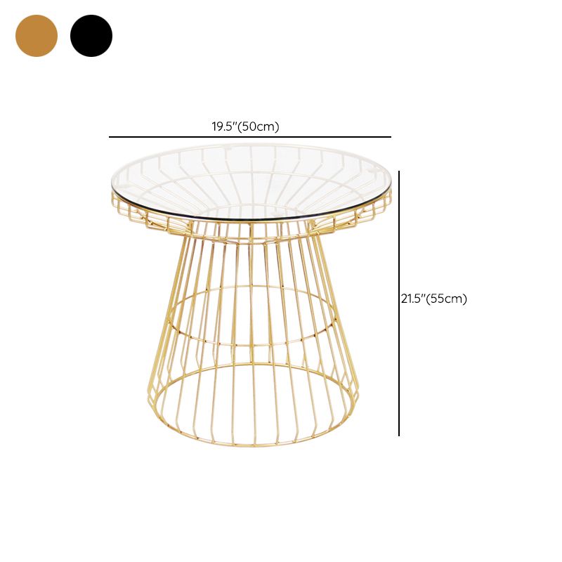 Mesa redonda de vidrio de estilo moderno dié Dia de 19.7 pulgadas