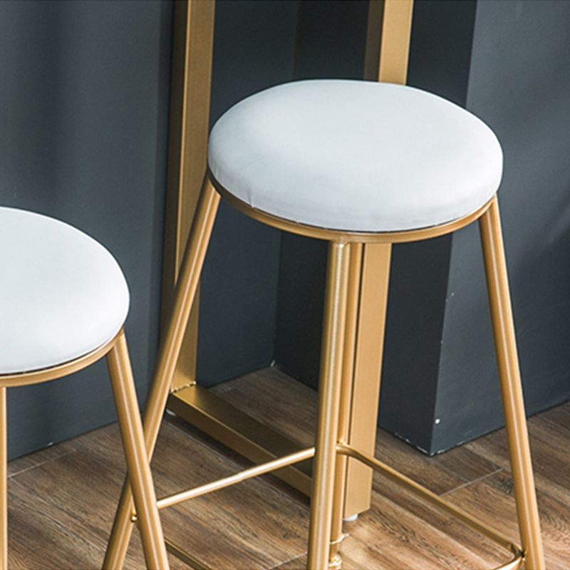 Glam White Marble Table with Rectangle Table Top Double Pedestal Table - 41.3" H Clearhalo 'Bar Furniture' 'Bar Tables' 'bar_tables' 'furn' 'furn_bar_tables' 'Furniture' 'furniture_bar_tables' 'Kitchen & Dining Furniture' 1200x1200_6730017d-0f4d-49cd-a0bf-4bbe7c2e2f7b