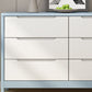 Coffre de rangement en bois vertical contemporain avec tiroirs pour chambre à coucher