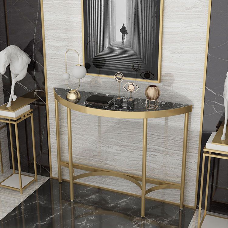 Tavolo di divano console in marmo moderno mezza luna tavolo da fine moon per hall