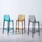 Industrial Bar Stool Acrylic Backrest Counter Stool for Living Room