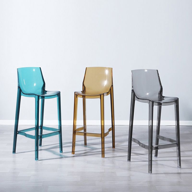 Industrial Bar Stool Acrylic Backrest Counter Stool for Living Room