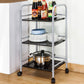 Open Shelves Kitchen Trolley Home Dining Modern Prep Table with Casters Clearhalo 'furn' 'furn_kitchen_islands_carts' 'Furniture' 'Kitchen & Dining Furniture' 'Kitchen Islands & Carts' 'kitchen_islands_carts' 1200x1200_6730b8a7-8a7e-4e61-a51c-e959ff9e9aca