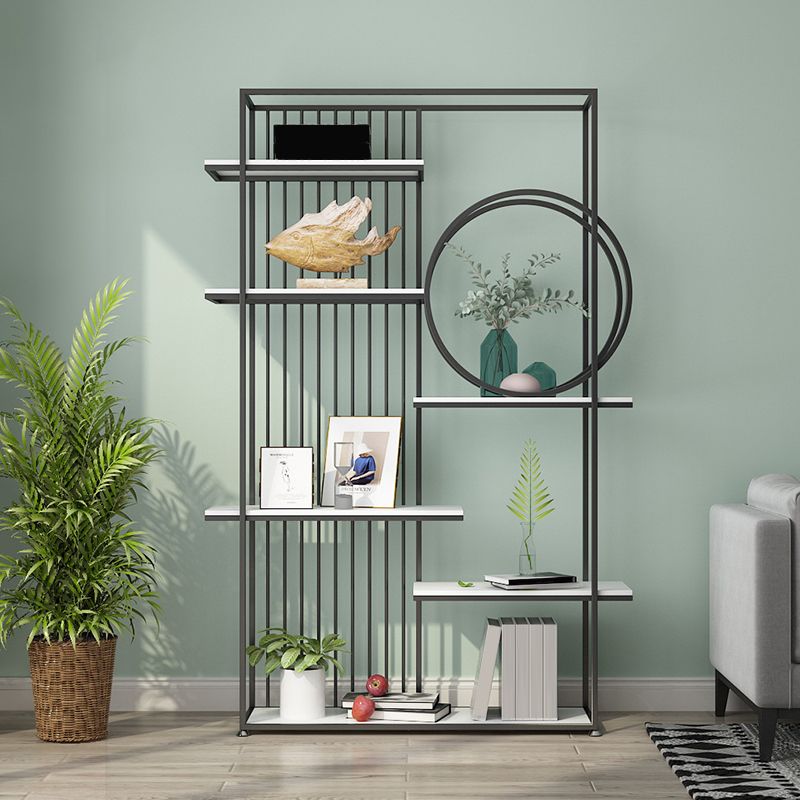 Glam Style Open Bookshelf Metal 6-shelf Bookcase for Home Office Clearhalo 'Bookcases' 'furn' 'furn_bookcases' 'Furniture' 'furniture_bookcases' 'Office Furniture' 1200x1200_6730c8d6-3b91-44b4-a416-3b2043bf440e