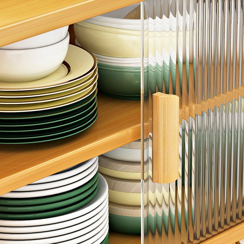 Sichtbares Glastür Sideboard Bambus Seitenbrett für die Küche Verwendung