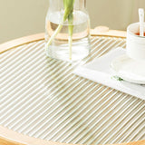 Mesa de café de top de vidrio tropical redonda de mesa de café con un solo café con estante de almacenamiento