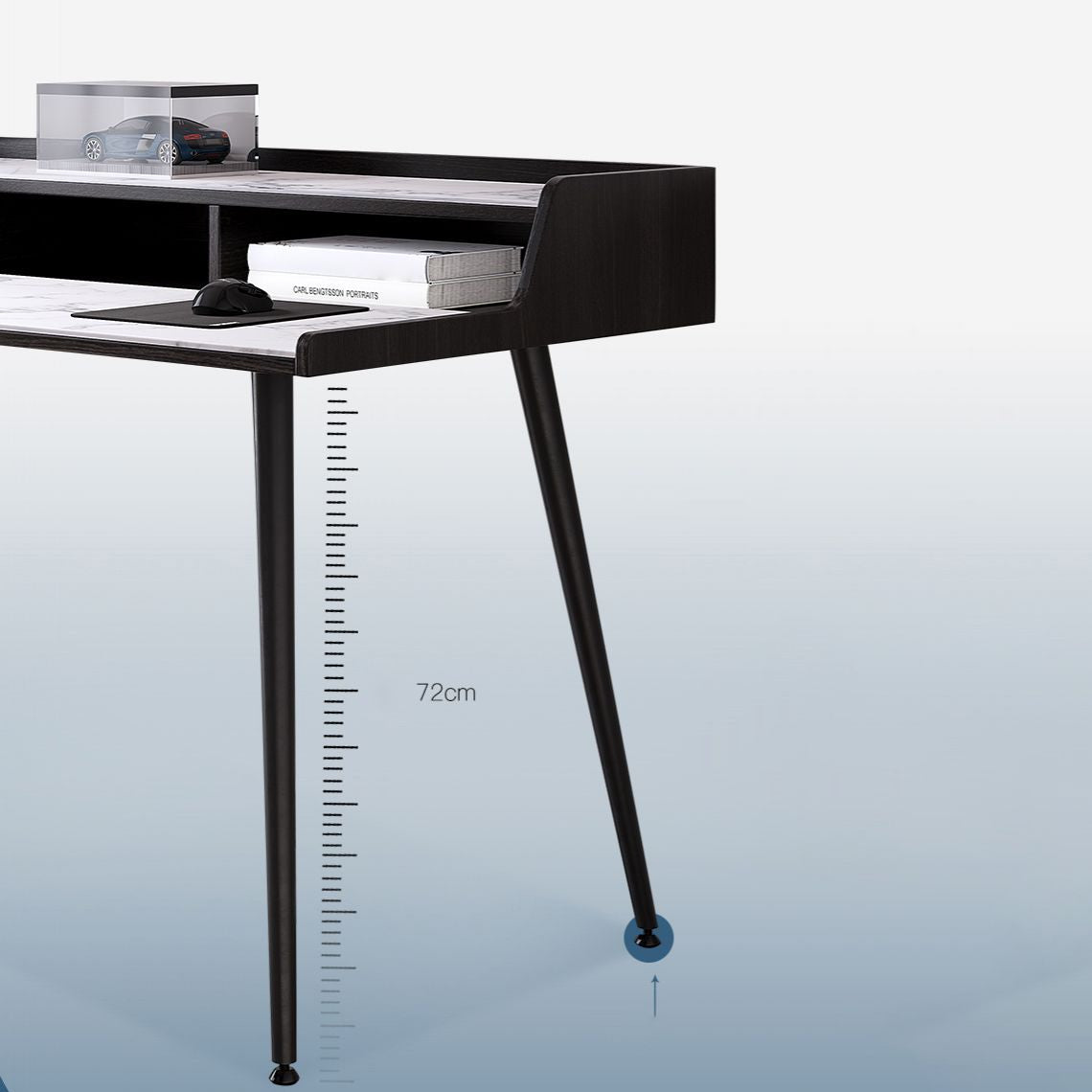 Bureau d'ordinateur en pierre de style industriel bureau rectangulaire de bureau