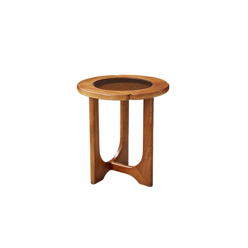 Table basse ou table d'appoint avec plateau en verre, pieds croisés noirs, table de cocktail