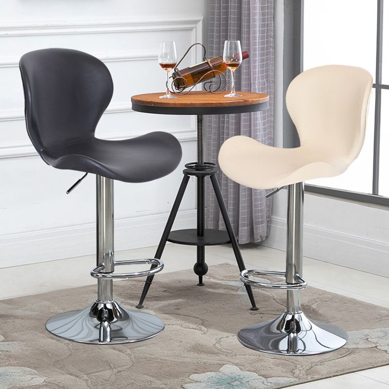 Nordic Indoor Barstool Metal Adjustable Swivel Tall Stool with Upholstered Clearhalo 'Bar Furniture' 'Bar Stools' 'bar_stools' 'furn' 'furn_bar_stools' 'furniture_bar_stools' 'Kitchen & Dining Furniture' 'kitchen&dining_furn' 'kitchen' 'kitchen_furn' Furniture' 1200x1200_6732ad60-5b8b-4230-ba04-51b60447920f