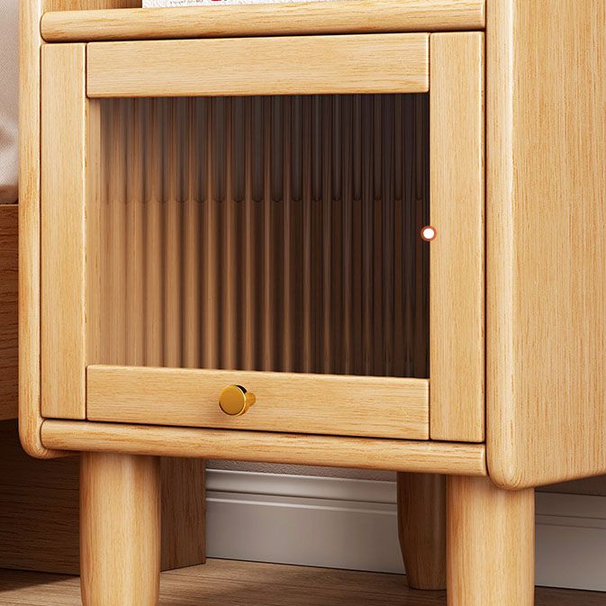 Modern rubberen houten bed nachtkastje open opbergladen inbegrepen nachttafel voor slaapkamer