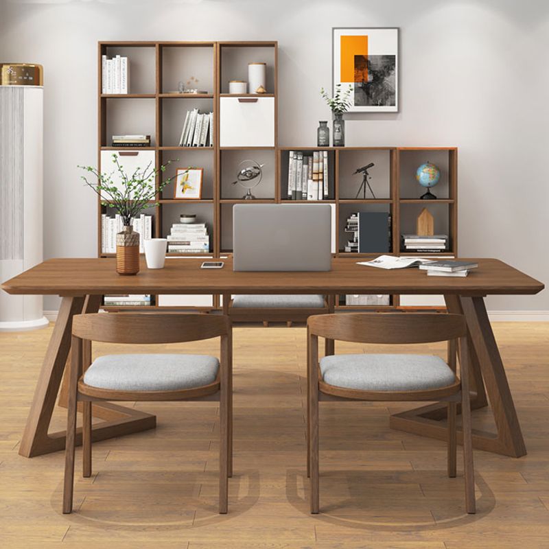 Rectangle de bois massif moderne Base Sled Base de 29,53 pouces de bureau de haut