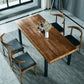Industrial 1/2/5/7 Pieces Dining Set Solid Wood Dining Table with Leather Chairs Clearhalo 'Dining Room Sets' 'Dining Tables & Seating' 'dining_room_set' 'furn' 'furn_dining_room_set' 'Furniture' 'furniture_dining_room_set' 'Kitchen & Dining Furniture' 'kitchen&dining_furn' 'kitchen' 1200x1200_673400b7-2f1d-44e8-a318-6efc1daf030a