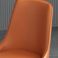 Silla lateral simple moderna silla de comedor de cuero sintética con base de metal para dormitorio