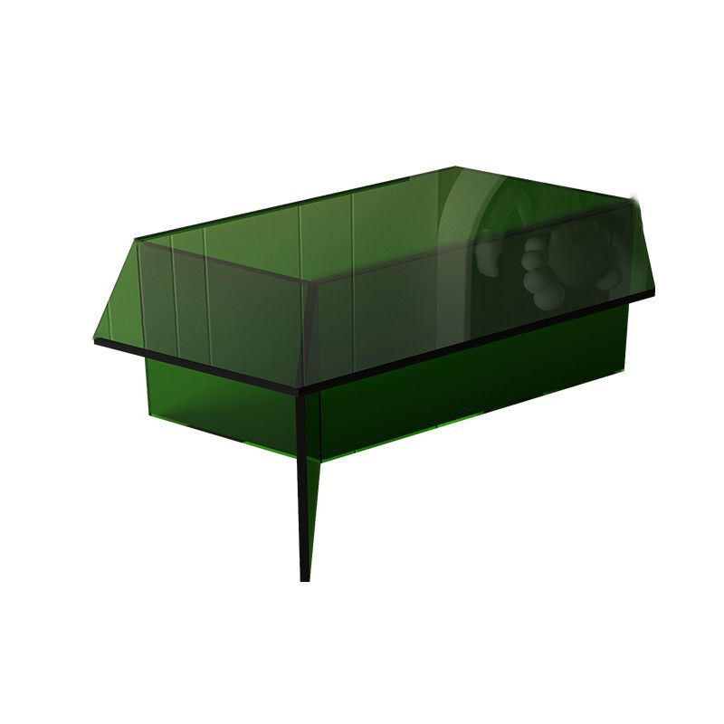 Mesa de centro transparente de acrílico, mesa de cóctel moderna para sala de estar