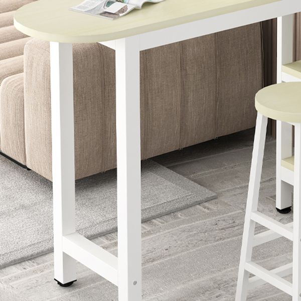 Metal Frame Contemporary Pub Table Matte Finish Manufactured Wood Bar Table Clearhalo 'Bar Furniture' 'Bar Tables' 'bar_tables' 'furn' 'furn_bar_tables' 'Furniture' 'Kitchen & Dining Furniture' 1200x1200_67380d61-b933-4535-9ccd-185194bdf8e3