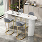White Colour Bar Wine Table Stone Bar Dining Table with Double Pedestal Clearhalo 'Bar Furniture' 'Bar Tables' 'bar_tables' 'furn' 'furn_bar_tables' 'Furniture' 'Kitchen & Dining Furniture' 1200x1200_673987ee-04e4-4adf-8b5c-6eecac93e4cb