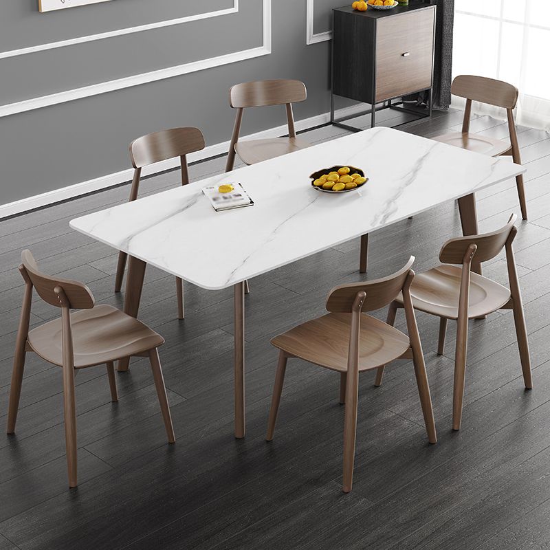 Rectangle Industrial Dining Table White Fixed Table with Sintered Stone Clearhalo ' dining_table' 'Dining Tables & Seating' 'Dining Tables' 'furn' 'furn_dining_table' 'Furniture' 'furniture_dining_table' 'Kitchen & Dining Furniture' 'kitchen&dining_furn' 'kitchen' 'kitchen_dining_table' 1200x1200_673a092a-ba41-485a-8546-d2bf9f9e5464