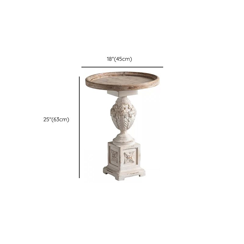 French Country Corner Table Wood Pedestal Round Accent Side Table Clearhalo 'Coffee & Accent Tables' 'End & Side Tables' 'end_side_tables' 'furn' 'furn_end_side_tables' 'Furniture' 'Living Room Furniture' 1200x1200_673a3a02-fef8-4911-a001-74bfb1e7f744
