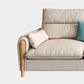 Scandinavian Beige Straight Arm Sofa/Sectional with Removable Cushions